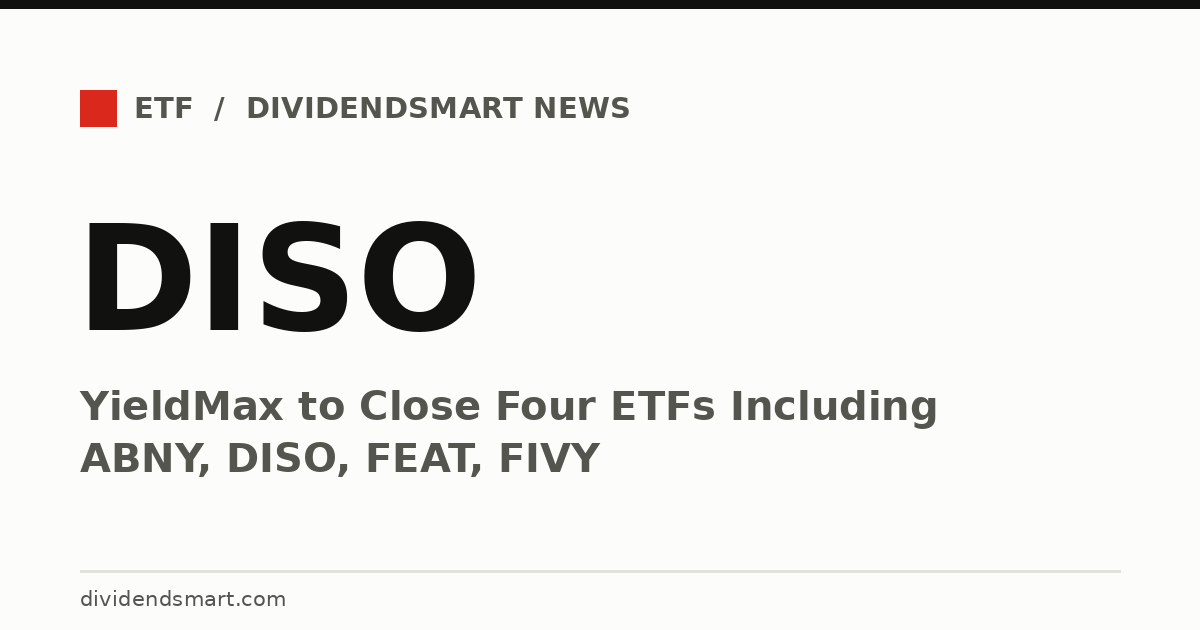 YieldMax to Close Four ETFs Including ABNY, DISO, FEAT, FIVY